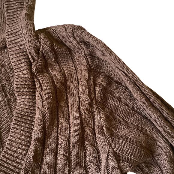 Y2K Chocolate Kisses Cable Knit Hoodie - Picture 5 of 6